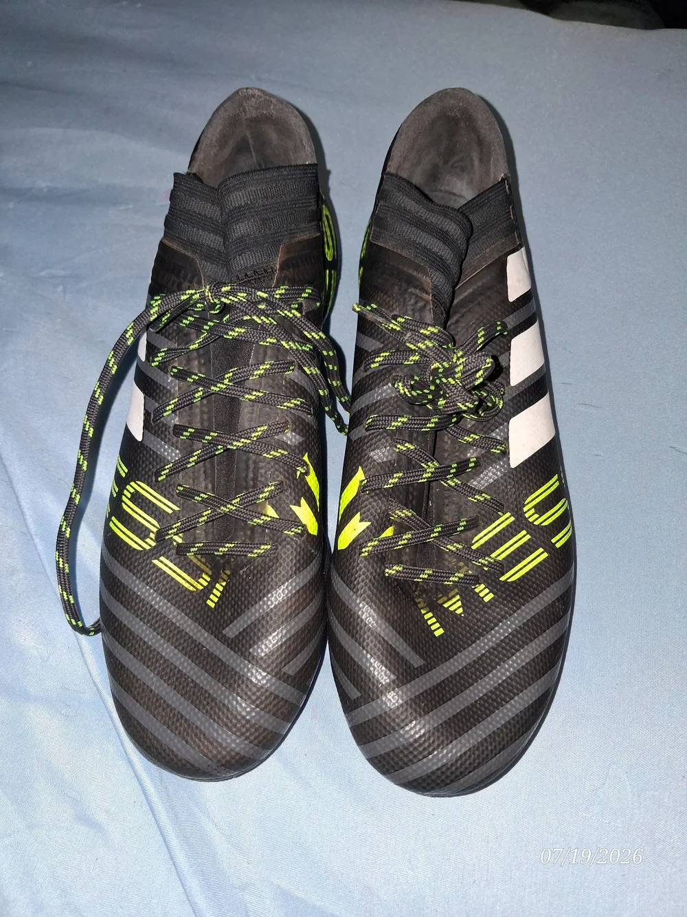 Adidas Nemeziz Messi 17.3 FG Soccer Cleats Men's Size 7 BY2413 Black Neon